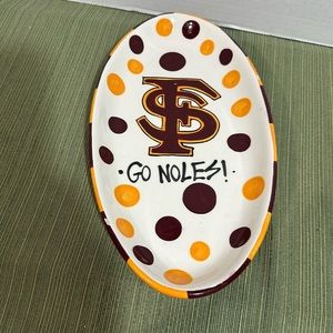 TCabells Too Magnolia Lane Collection GO NOLE Seminoles Football ServingTray EUC